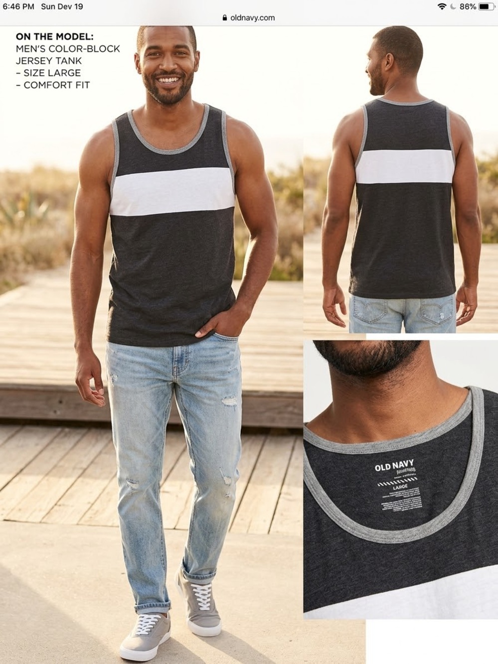 Old Navy Mens Tank Top Bundle Size Large